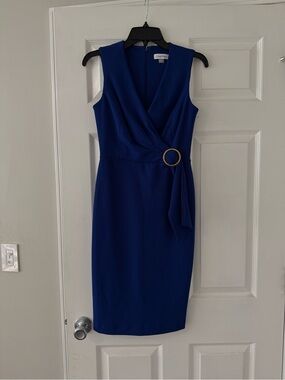 calvin klein embroidered mesh dress CALVIN KLEIN Illusion Embroidered Floral Mesh Sheath Cocktail Party Dress 6  $148